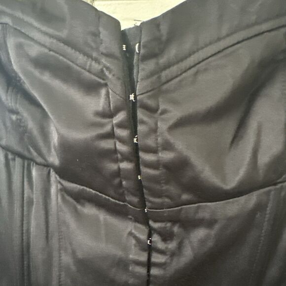 Satin Corset Top Black Women’s Large Forever 21 Goth - Picture 2 of 10